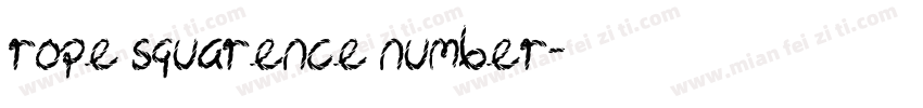 rope squarence number字体转换